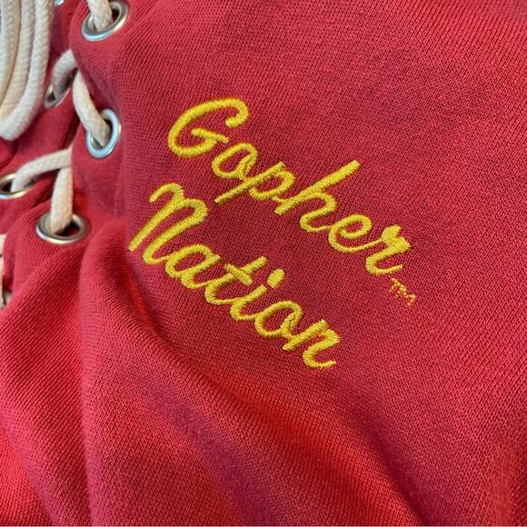 Pink Victorias Secret University of Minnesota Lace Up Oversized Sweatshirt Top S - Picture 5 of 11